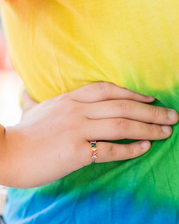 The Pride Collection - Rainbow Gemstone Ring - Wholesale