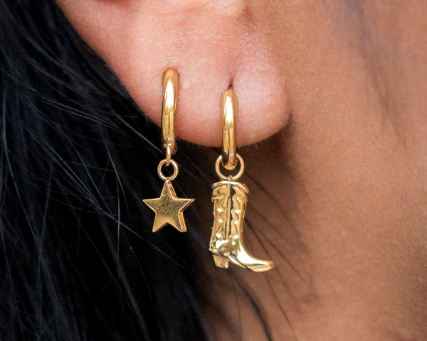 The Classic Cowgirl Collection - Star Huggie Earrings