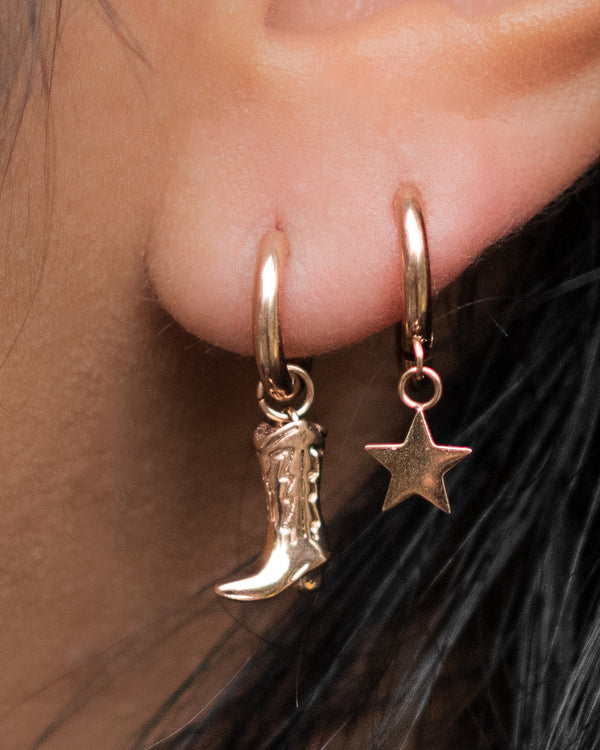 The Classic Cowgirl Collection - Star Huggie Earrings