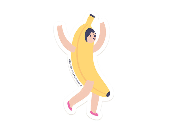 Banana Girl Sticker