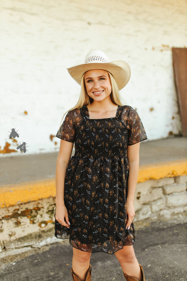 Frilly Frilly Black Dress