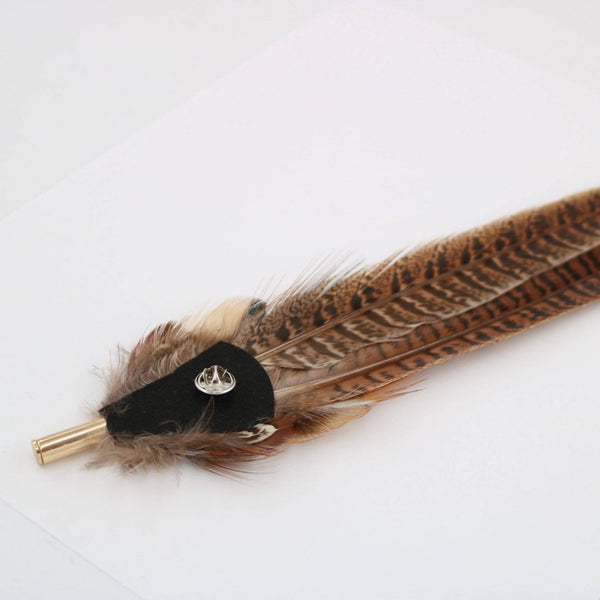 Western Feather Hat Pin Natural