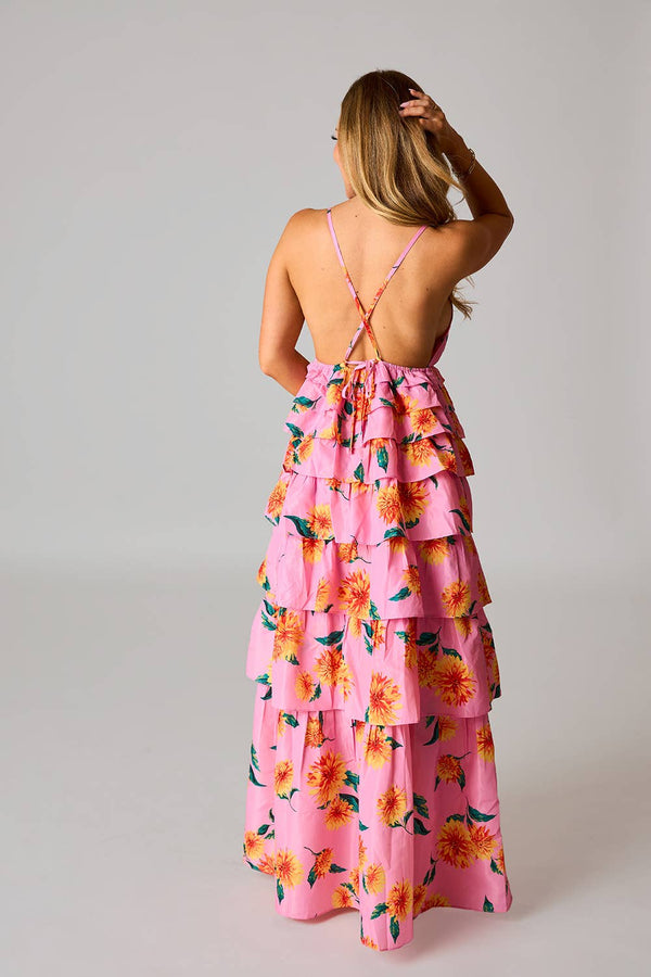 Callie Sunflower Maxi Dress