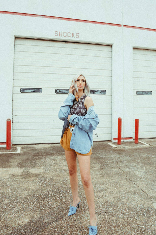 Homesteader Denim Shirt Dress