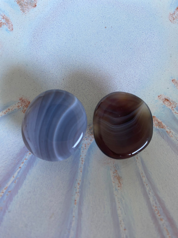 Yin Yang Botswana Agate Earrings  - 5