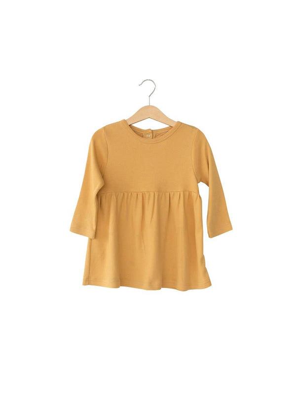 Organic Long Sleeve Dress in Honey