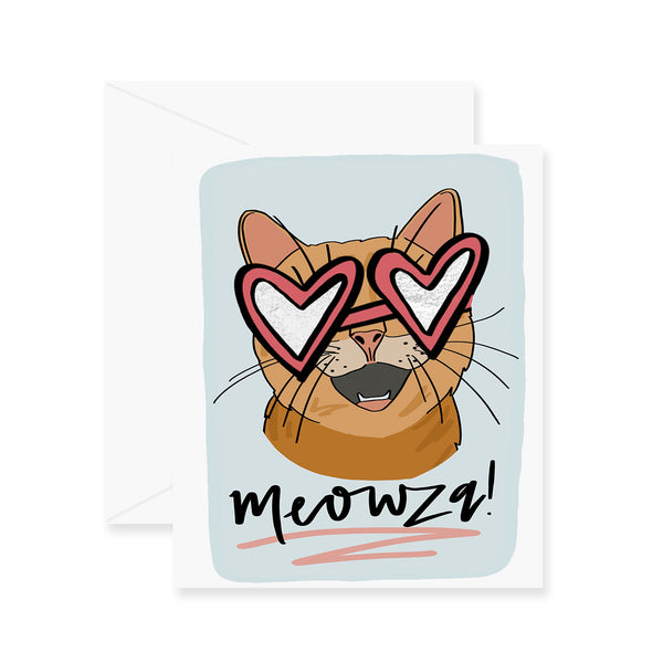 Meowza! Foil Greeting Card