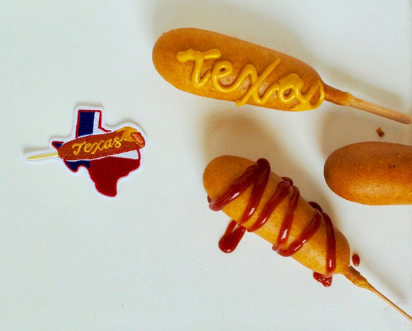 Texas Corn Dog Iron-On Patch - 4