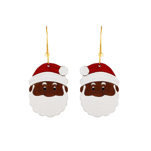 Black Santa Hoops - 1